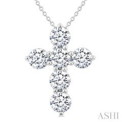 ASHI 6 Stone Cross Diamond Fashion Pendant 960C0PPFGPDWG-2.00