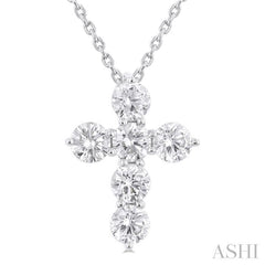 ASHI 6 Stone Cross Diamond Fashion Pendant 960C1PPFGPDWG