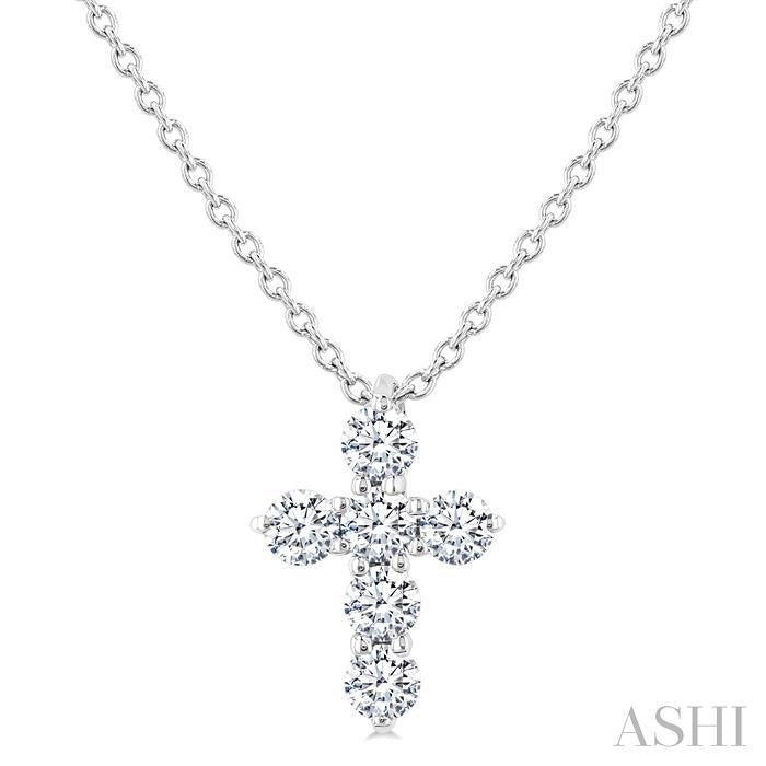ASHI 6 Stone Cross Diamond Fashion Pendant 960C6PPFVPDWG