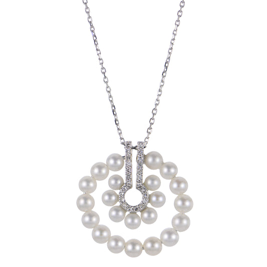 Parkplace Pearls 14KT White Gold Freshwater Pearl Necklace 961938/FWWHAA