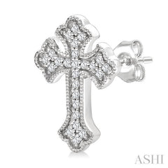 ASHI Cross Petite Diamond Fashion Earrings 961D8PPTGERWG