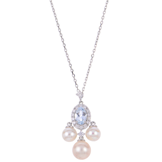 Parkplace Pearls 14KT White Gold Freshwater Pearl Necklace 962156/FWAA-AQ