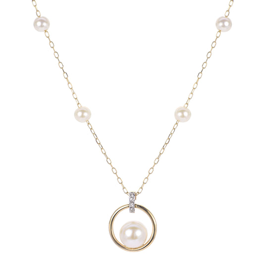 Parkplace Pearls 14KT Yellow Gold Freshwater Pearl Necklace 962583/FW
