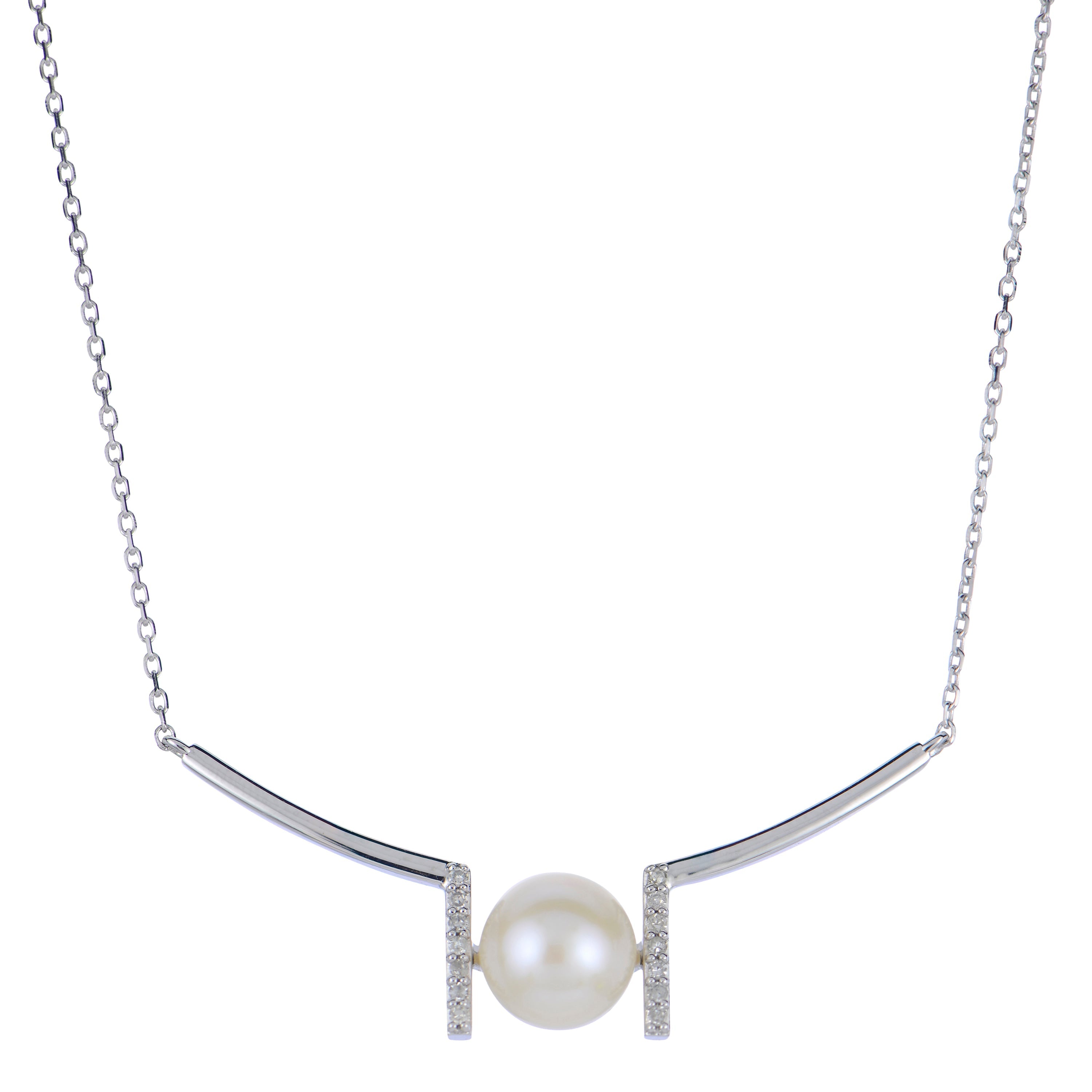 Parkplace Pearls 14KT White Gold Freshwater Pearl Necklace 962922/FWWH-AA