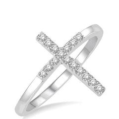 Parkplace Jewelers Stackable Cross Petite Diamond Fashion Ring 34318PPTXWG