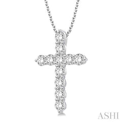ASHI Cross Diamond Fashion Pendant 96450PPFHPDWG-2.00
