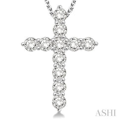 ASHI Cross Diamond Fashion Pendant 96450PPFHPDWG-2.00