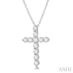 ASHI Cross Diamond Fashion Pendant 96450PPFHPDWG-3.00
