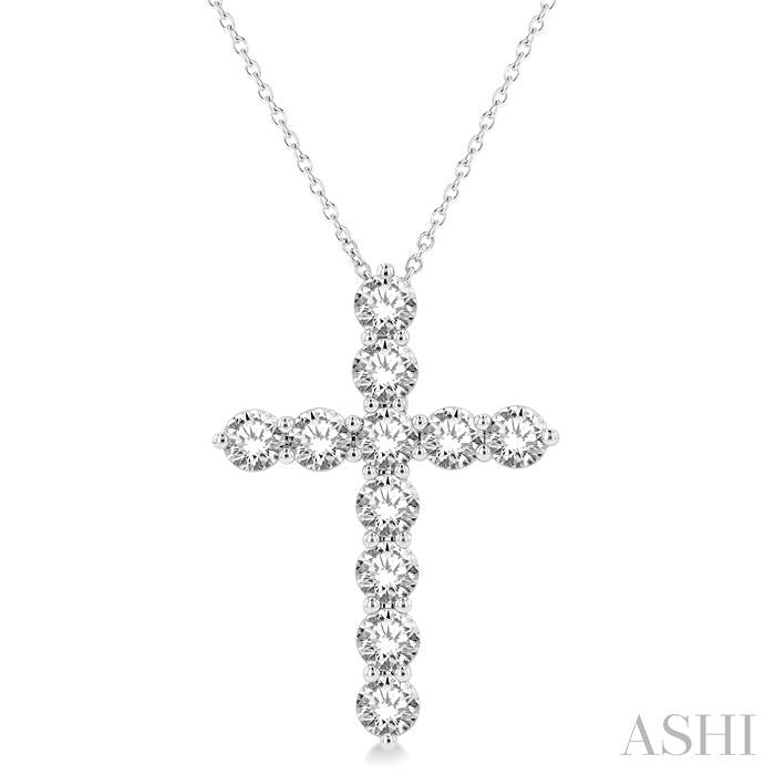 ASHI Cross Diamond Fashion Pendant 96450PPFHPDWG-3.00