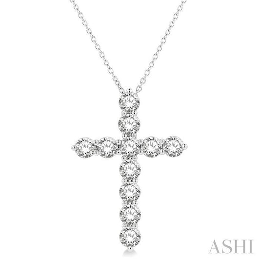 ASHI Cross Diamond Fashion Pendant 96450PPFHPDWG-3.00