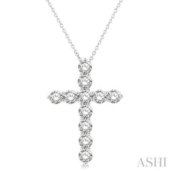 ASHI Cross Diamond Fashion Pendant 96450PPFHPDWG-3.00