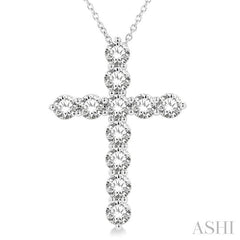 ASHI Cross Diamond Fashion Pendant 96450PPFHPDWG-3.00