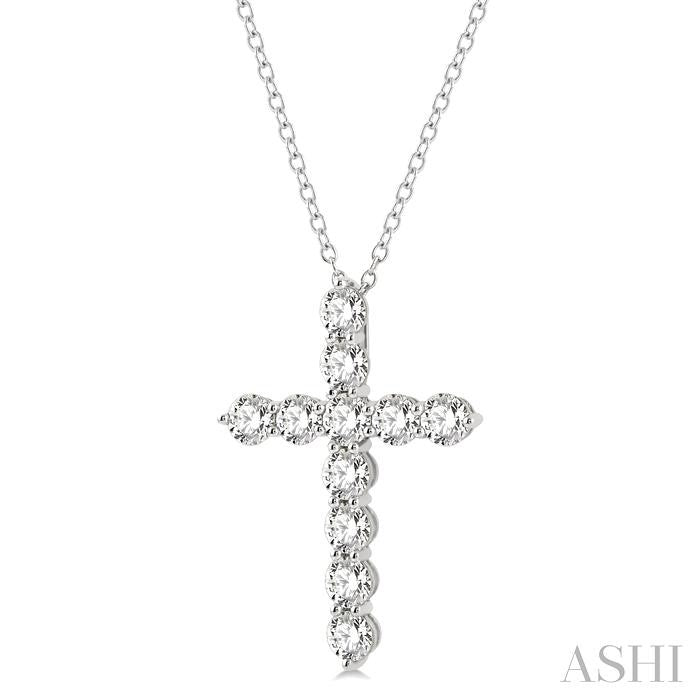 ASHI Cross Diamond Fashion Pendant 96450PPFHPDWG-4.00