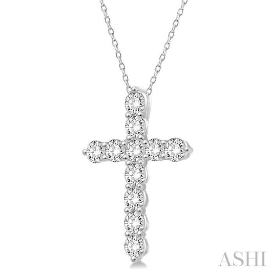 ASHI Cross Diamond Fashion Pendant 96453PPFHPDWG