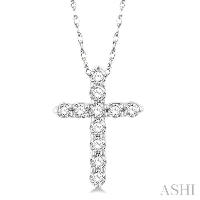 ASHI Cross Diamond Fashion Pendant 96458PPTSPDWG