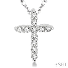 ASHI Cross Petite Diamond Fashion Pendant 96459PPFSPDWG