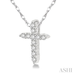 ASHI Cross Petite Diamond Fashion Pendant 96459PPTSPDWG