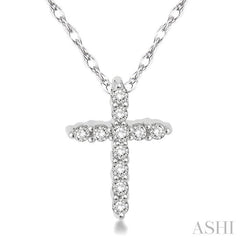 ASHI Cross Petite Diamond Fashion Pendant 96459PPTSPDWG