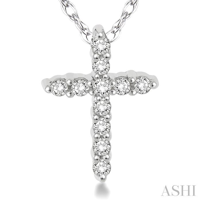 ASHI Cross Petite Diamond Fashion Pendant 96459PPTSPDWG
