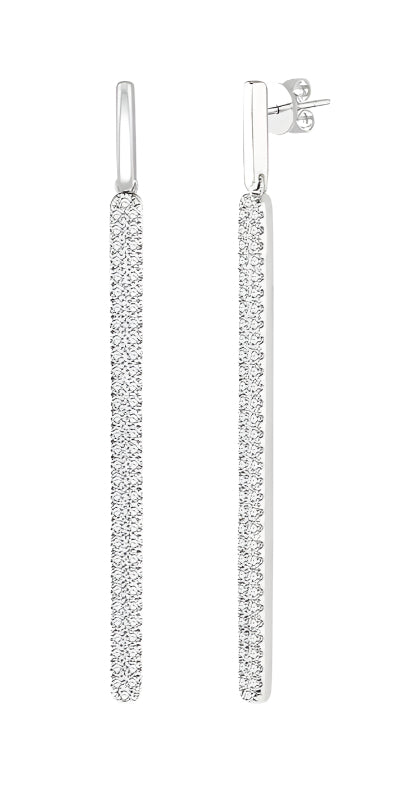 Parkplace Jewelers Vertical Bar Diamond Long Earrings 620C4PPFGERWG