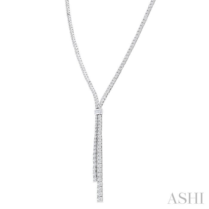 ASHI Split Diamond Lariat Y Necklace 965W3PPFGNKWG