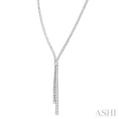 ASHI Split Diamond Lariat Y Necklace 965W3PPFGNKWG