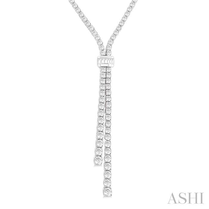 ASHI Split Diamond Lariat Y Necklace 965W5PPFGNKWG