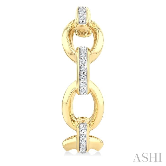 ASHI Bold Oval Shape Link Diamond Fashion Hoop Earrings 965Z8PPTGERYG-OV