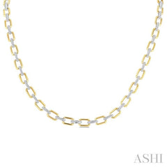 ASHI Bold Octagon Shape Link Diamond Fashion Necklace 965ZHPPTGNKYW-OC