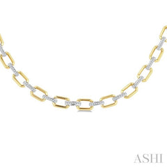 ASHI Bold Octagon Shape Link Diamond Fashion Necklace 965ZHPPTGNKYW-OC