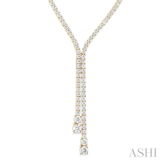 ASHI Diamond Lariat Y Necklace 966W6PPFGNKYG-6.50