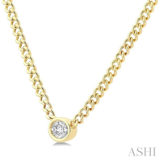 ASHI Oval Shape Curb & Cuban Diamond Fashion Necklace 967Y0PPFGNKYG-OV