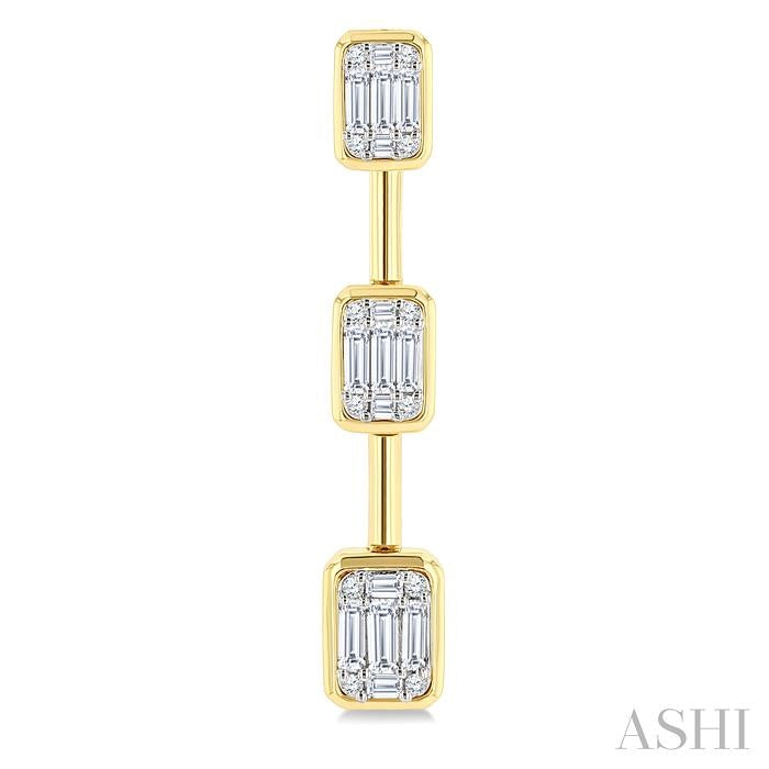 ASHI Fusion Diamond Fashion Earrings 968W2PPFGERYW