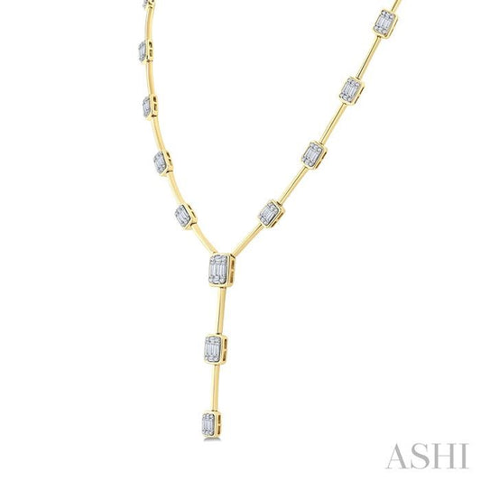 ASHI Fusion Diamond Bar Necklace 968W2PPFGNKYW