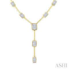 ASHI Fusion Diamond Bar Necklace 968W2PPFGNKYW
