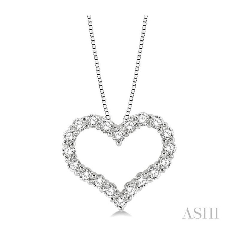 ASHI Heart Shape Diamond Pendant 94050PPFGPDWG-2.00