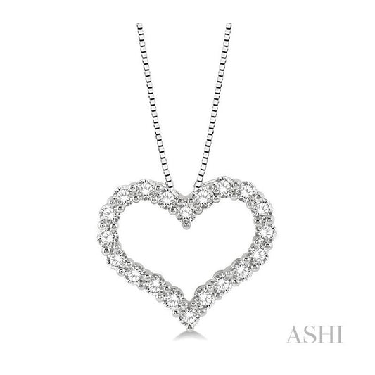 ASHI Heart Shape Diamond Pendant 94050PPFGPDWG-2.00