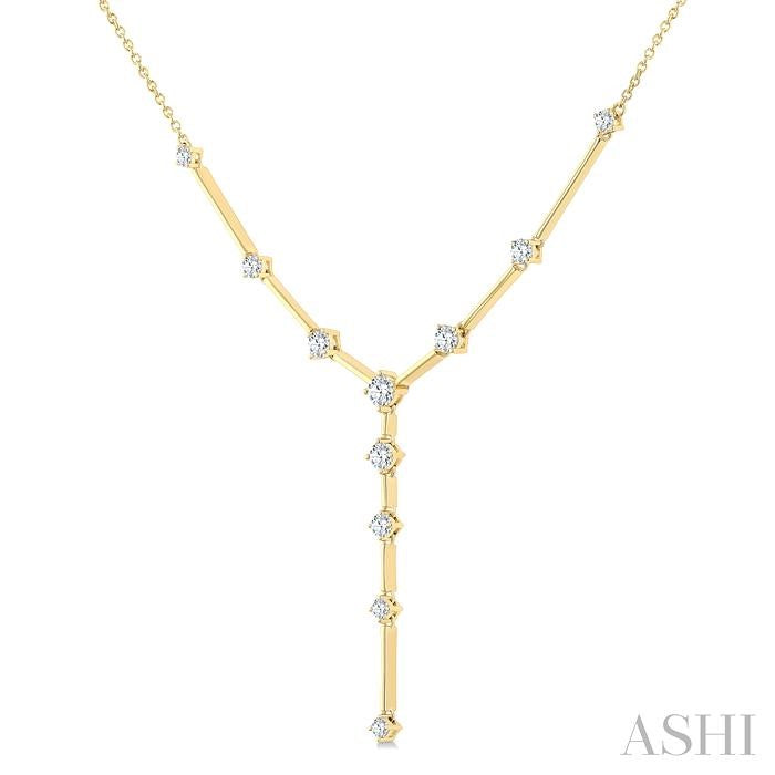 ASHI Bar Link Diamond Fashion Y Necklace 970Z1PPFGNKYG