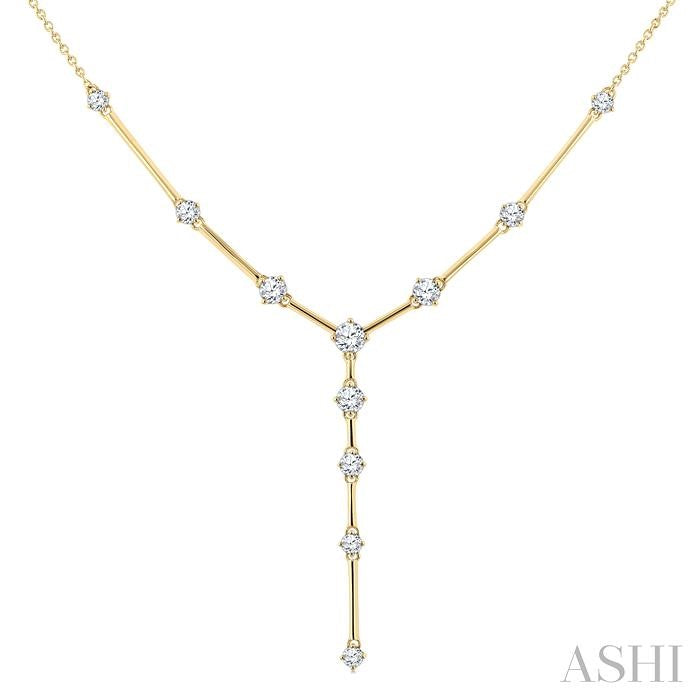 ASHI Bar Link Diamond Fashion Y Necklace 970Z1PPFGNKYG