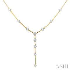 ASHI Bar Link Diamond Fashion Y Necklace 970Z1PPFGNKYG