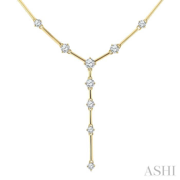 ASHI Bar Link Diamond Fashion Y Necklace 970Z1PPFGNKYG