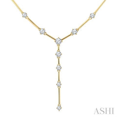 ASHI Bar Link Diamond Fashion Y Necklace 970Z1PPFGNKYG