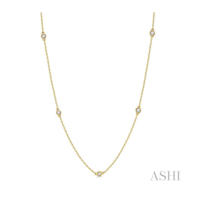 ASHI Diamond Station Necklace 990AVPPFGNKYG