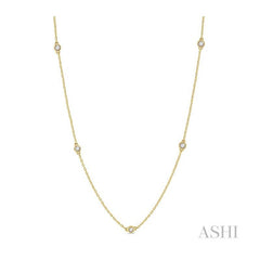 ASHI Diamond Station Necklace 990AVPPFGNKYG
