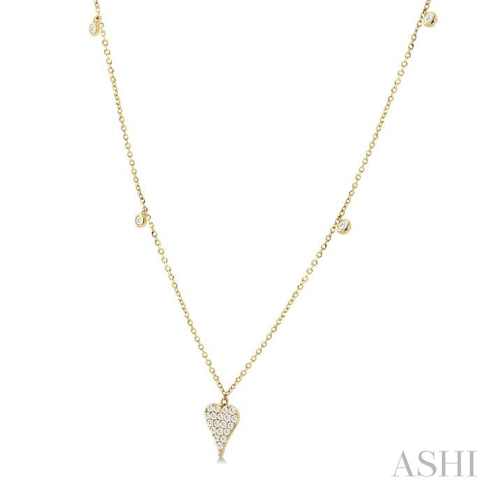ASHI Heart Shape Diamond Fashion Necklace 971Y0PPTGNKYG