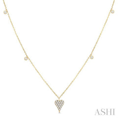 ASHI Heart Shape Diamond Fashion Necklace 971Y0PPTGNKYG