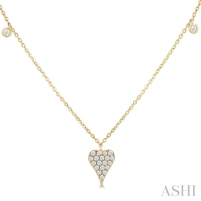ASHI Heart Shape Diamond Fashion Necklace 971Y0PPTGNKYG