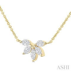 ASHI Marquise Shape Chevron Diamond Necklace 973YUPPFGNKYG