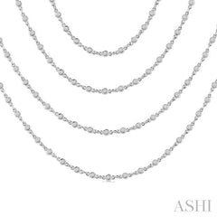 ASHI Bezel Set Layered Diamond Necklace 974S5PPFGNKWG