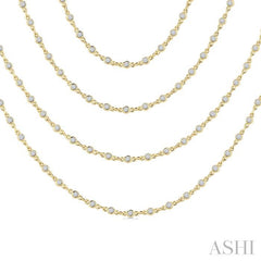 ASHI Bezel Set Layered Diamond Necklace 974S5PPFGNKYG